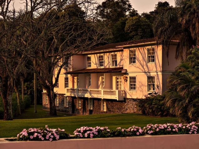 Fachada rosada do Hotel das Cataratas, a Belmond Hotel, em Foz do Iguaçu, na lista dos melhores do mundo • Divulgação