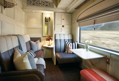 Cabine dupla do trem Belmond Andean Explorer