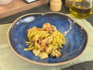 carbonara de camarão