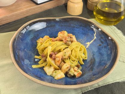 carbonara de camarão