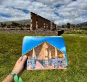 Templo Wiracocha, próximo de Cusco, no Peru