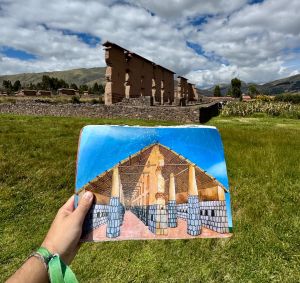 Templo Wiracocha, próximo de Cusco, no Peru