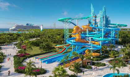 Ilha privativa nas Bahamas ganhará parque aquático com 19 toboáguas
