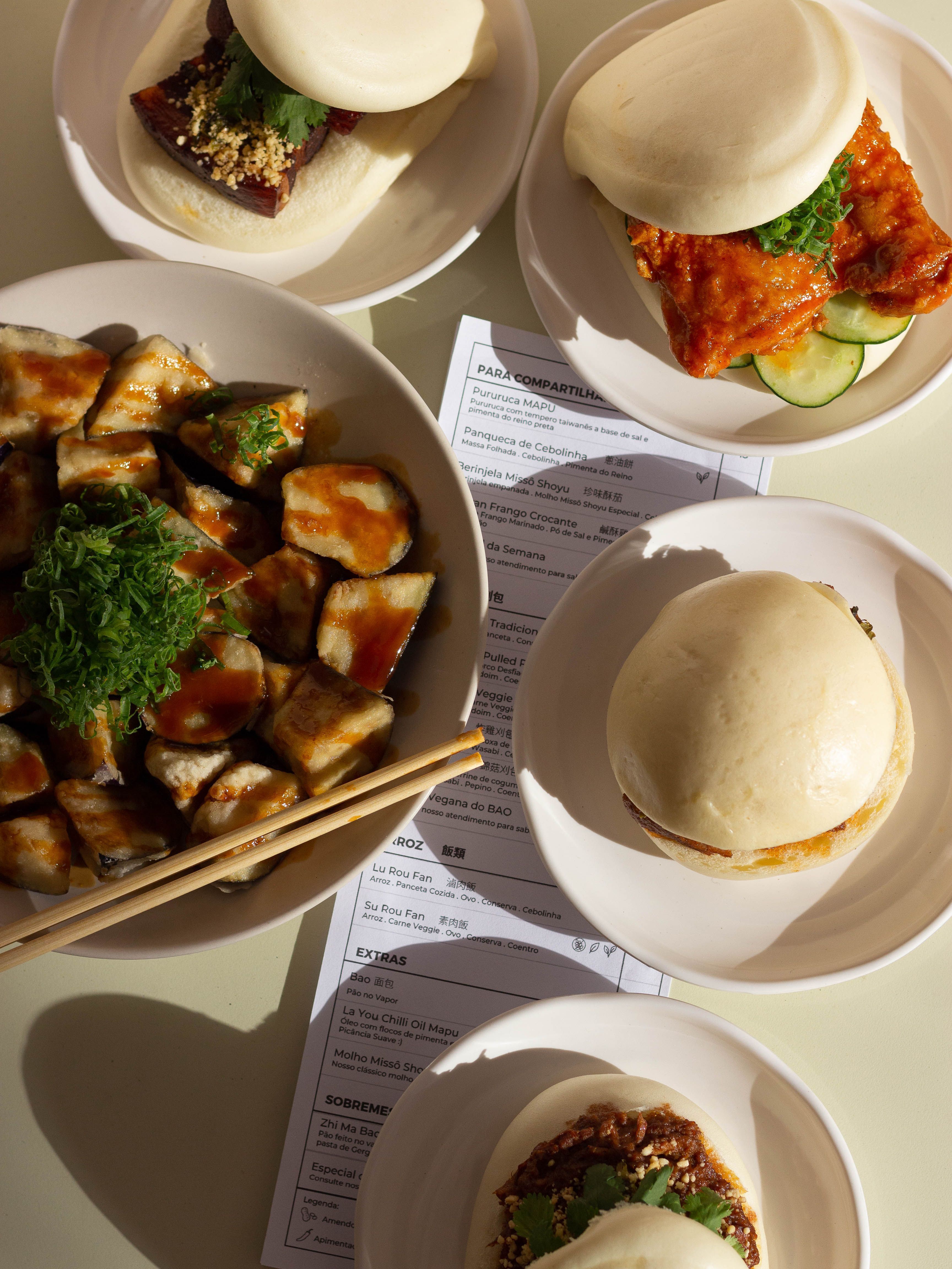 No Mapu, na Vila Mariana, os baos são as estrelas do menu • Erik Kuroo