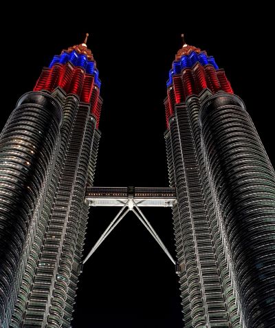Petrona Towers, em Kuala Lumpur, na Malásia • Divulgação