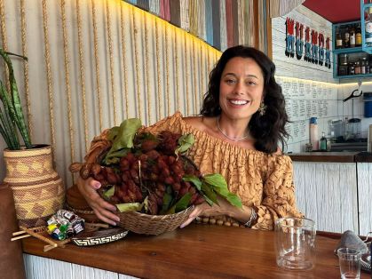 Daniela Filomeno no Muamba Bar, em Belém