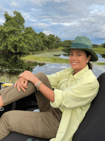 Daniela Filomeno em experiência no Caiman, Pantanal