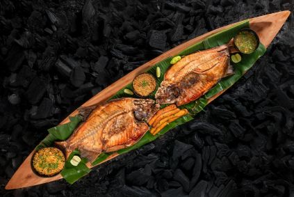 Peixe amazônico na feira FIGA, em Manaus