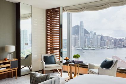 Interior de uma das acomodações do Rosewood Hong Kong