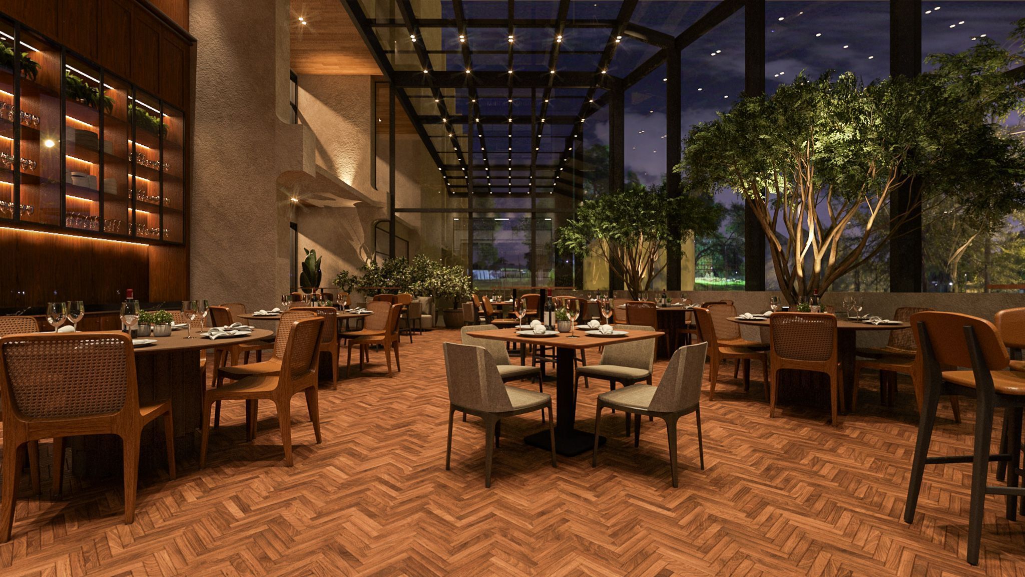 Wine bar e restaurante do recém-inaugurado Tivoli Maiorana Belém Pará Hotel • Divulgação