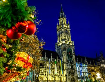 Cidade de Munique: mercado de Natal