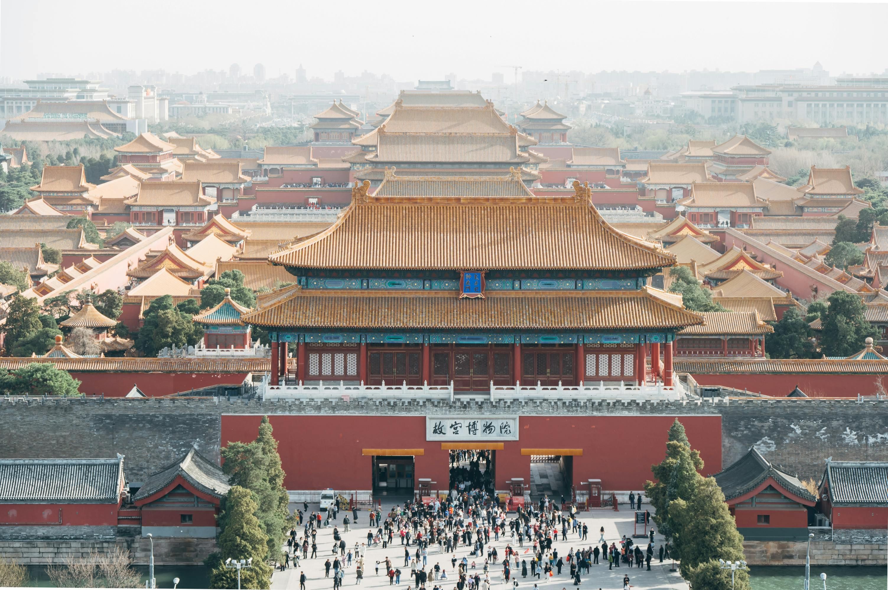 Imagem aérea da Cidade Proibida, na China