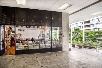 Fachada da Livraria Tapera Taperá, em São Paulo