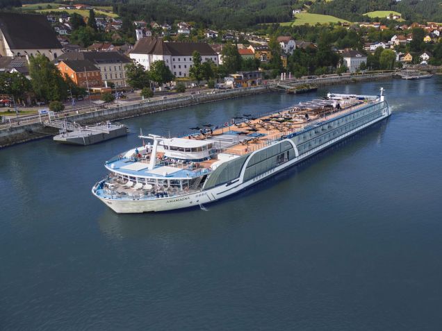 AmaMagna possui quase o dobro da largura comum das embarcações fluviais que fazem rotas no Danúbio • Divulgação/AmaWaterways