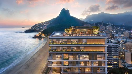 Projeto do hotel Four Seasons na praia do Leblon, no Rio de Janeiro