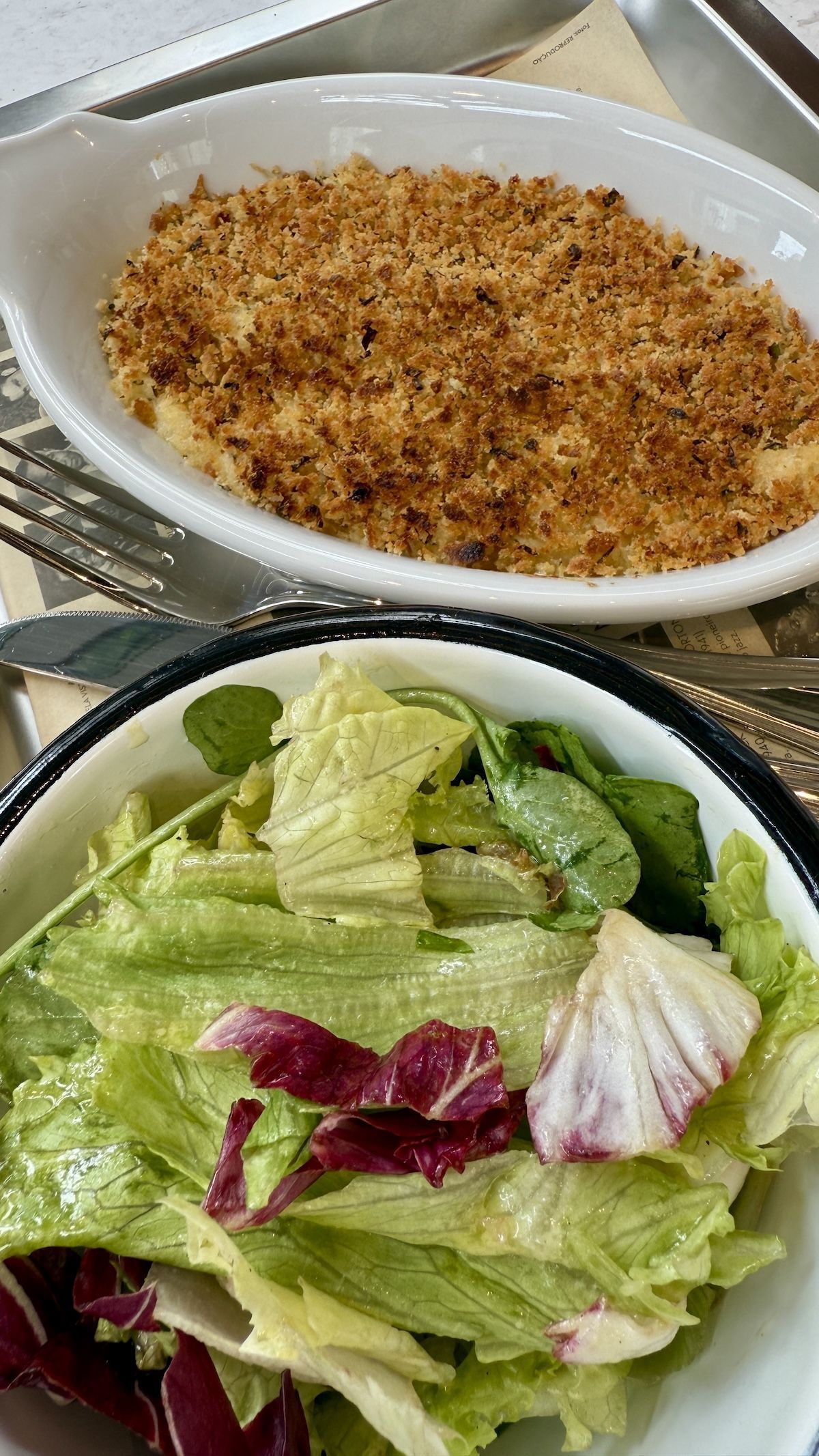 Brandade de bacalhau com salada • Tina Bini