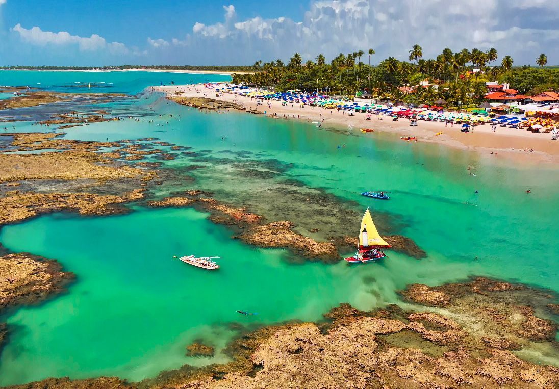 Piscinas naturais de Porto de Galinhas, em Pernambuco