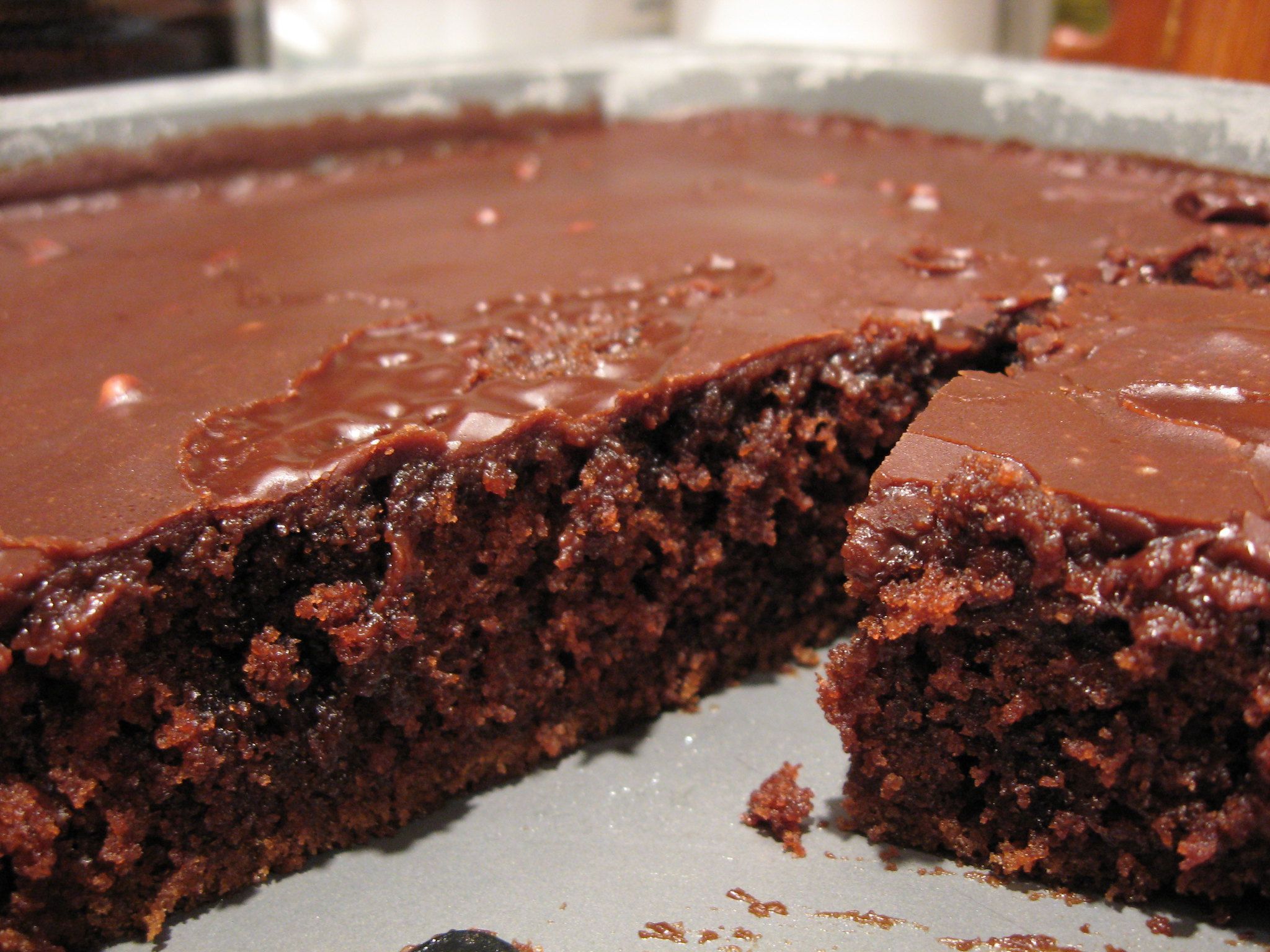 Texas Sheet Cake é um bolo fino de chocolate associado ao estado norte-americano • Flickr/Lonnon Foster