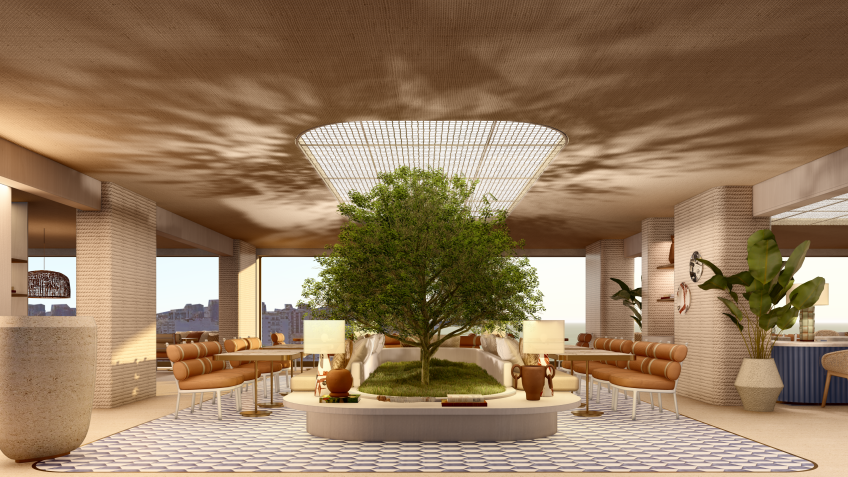 Hotel contará com bar na cobertura • Divulgação