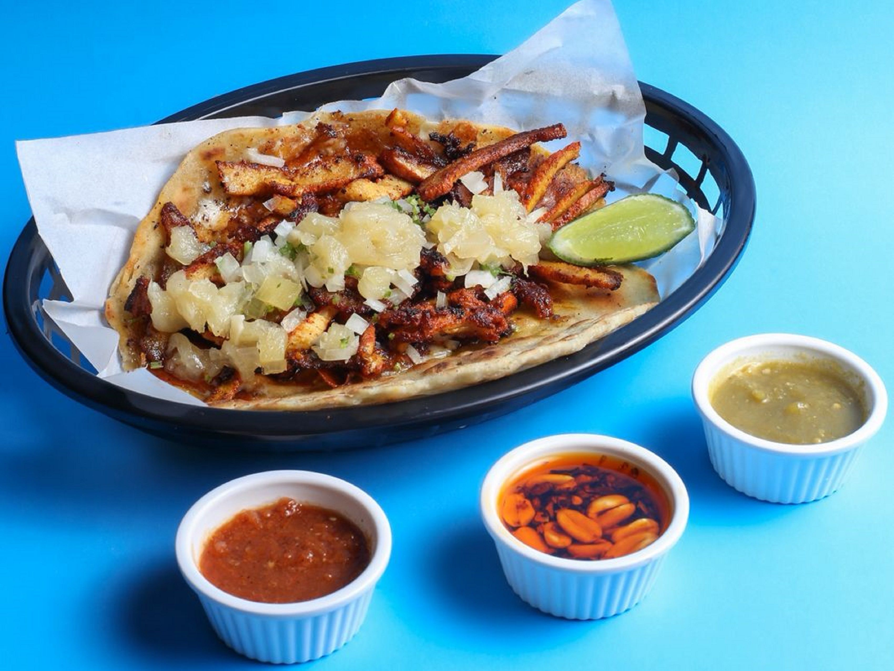 Taco gringa al pastor da La Popular