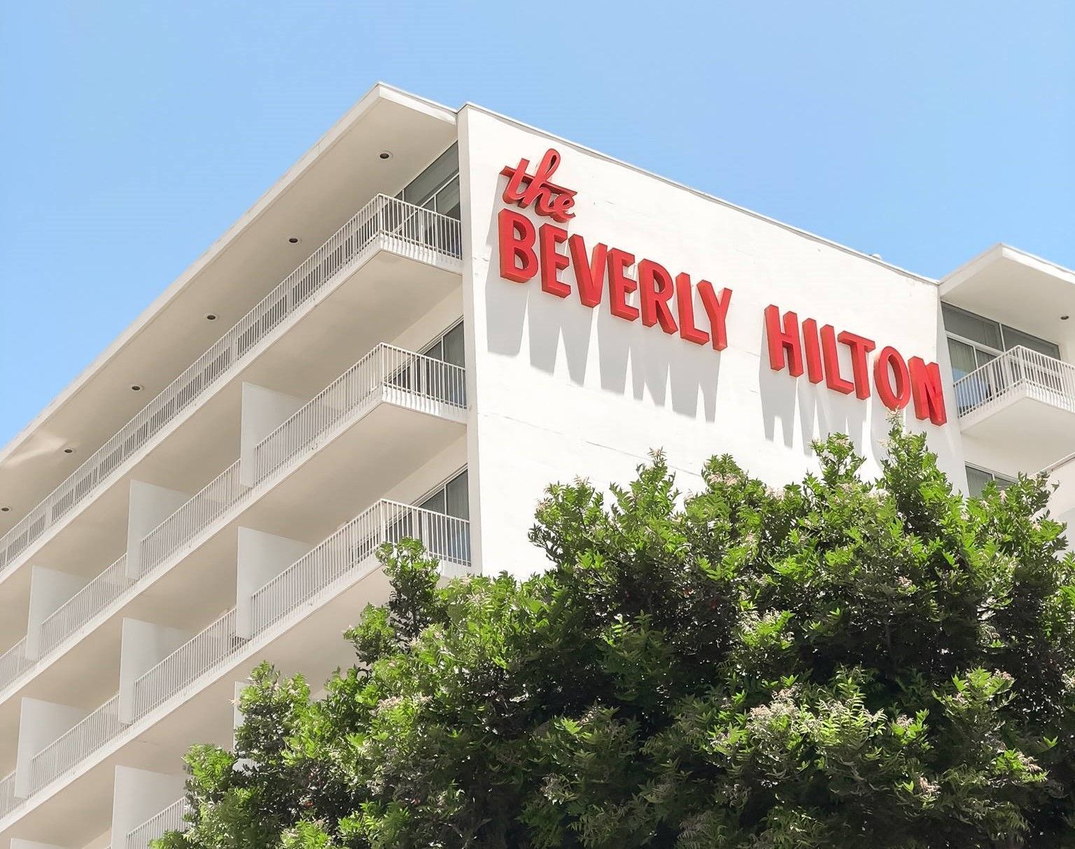 Exterior do The Beverly Hilton Hotel, em Beverly Hills