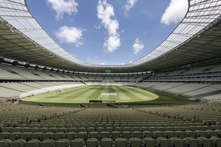 Interior da Arena Castelão, em Fortaleza • Wikimedia Commons/Governo Federal Brasileiro