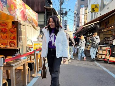 Daniela Filomeno no Mercado de Tsukiji, em Tóquio
