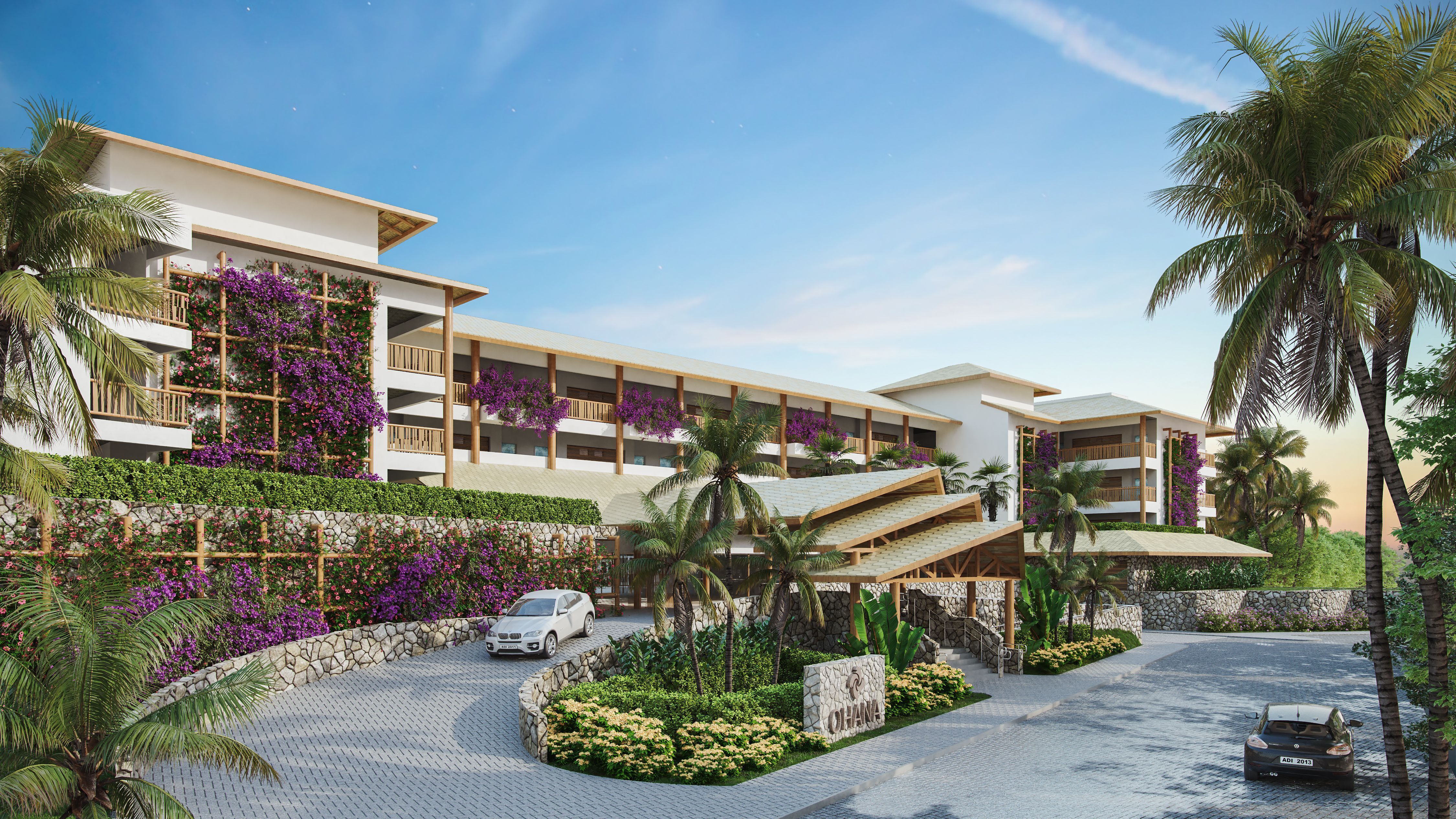 Projeto da entrada do Ohana Beach Park Resort, no complexo do Beach Park • Divulgação
