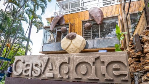 CasAdote fica localizada na Vila Madalena e abriga o Unique Garden PetCafé