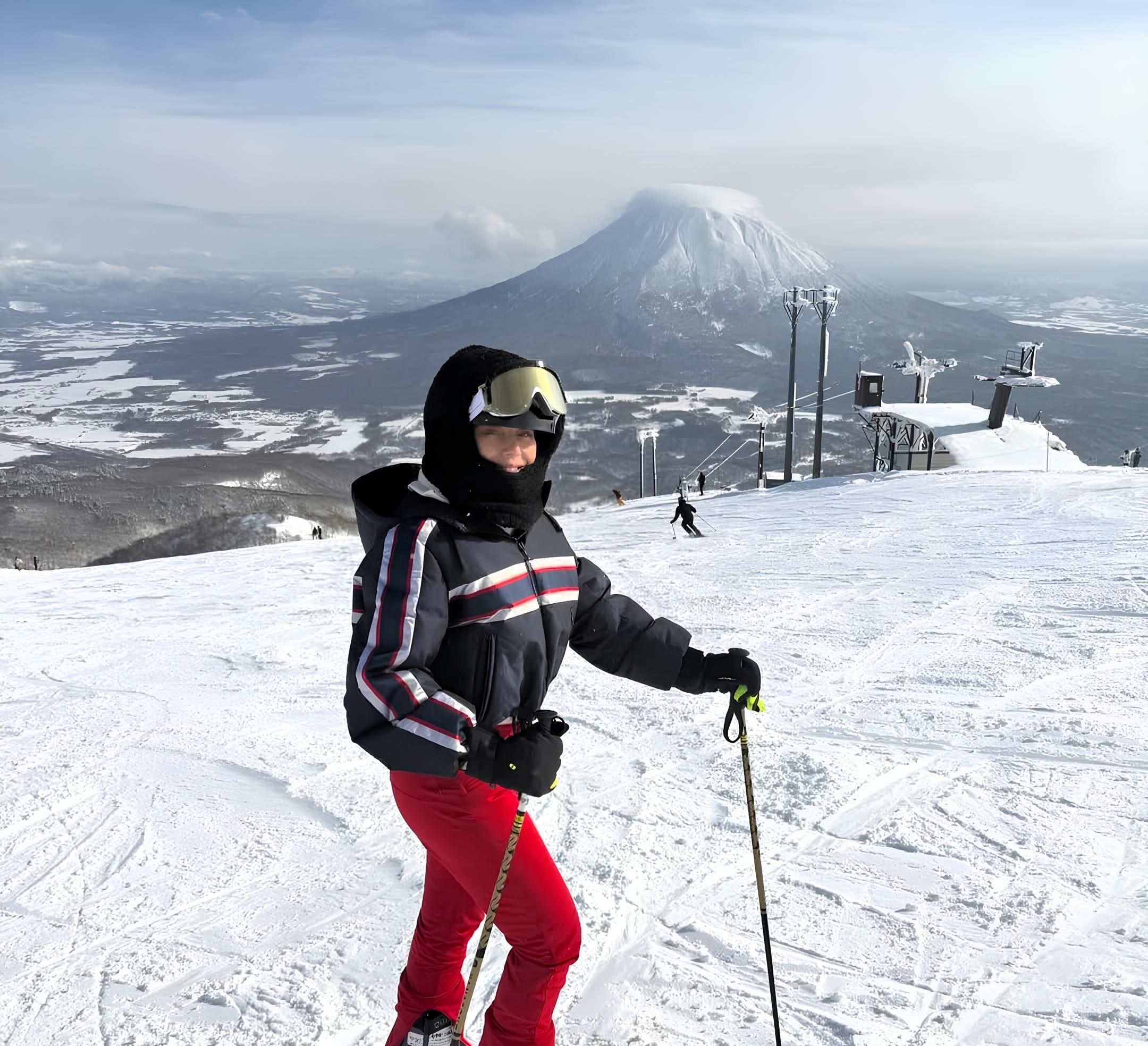 Daniela Filomeno esquiando no Japão