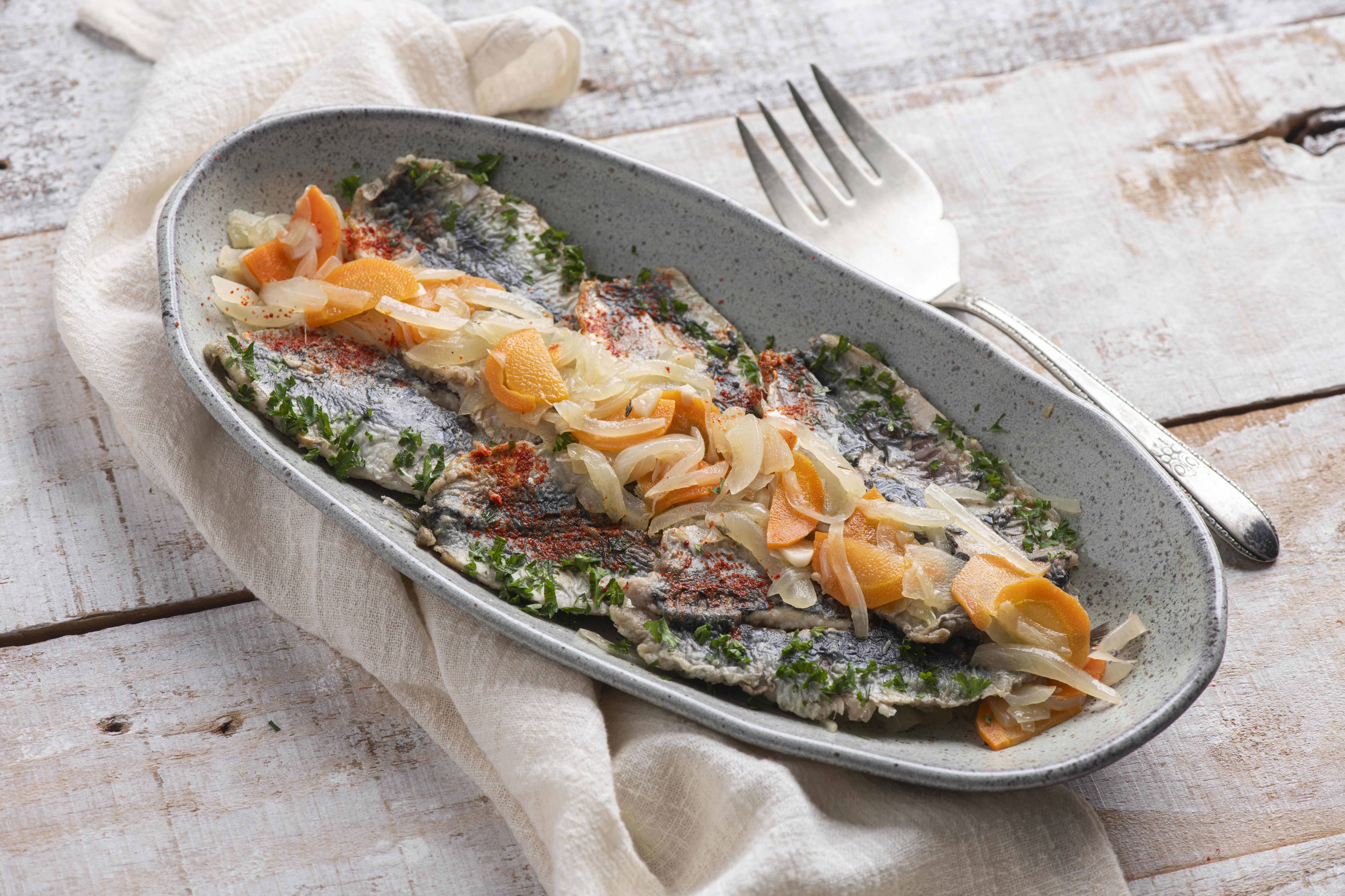 Sardinha Portuguesa Escabeche é um dos pratos de Páscoa do Casa Santa Luzia • Divulgação