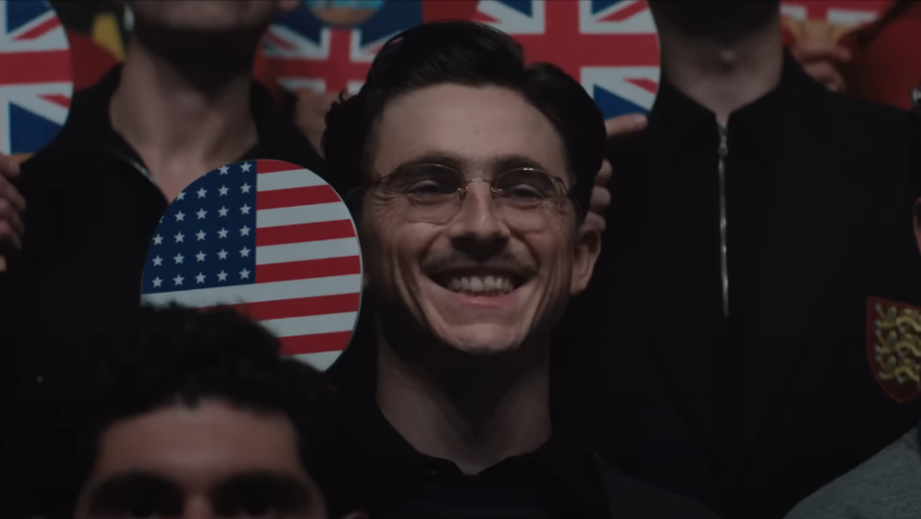 Timothée Chalamet em "Marty Supreme" • Youtube/Reprodução