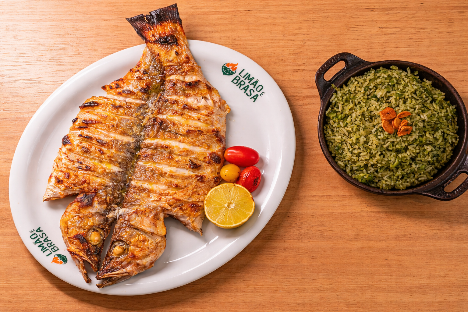 Peixe inteiro na brasa é opção para o Dia das Mães do Limão & Brasa • Divulgação