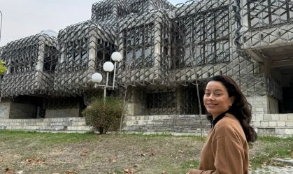 Daniela Filomeno na Biblioteca Nacional do Kosovo