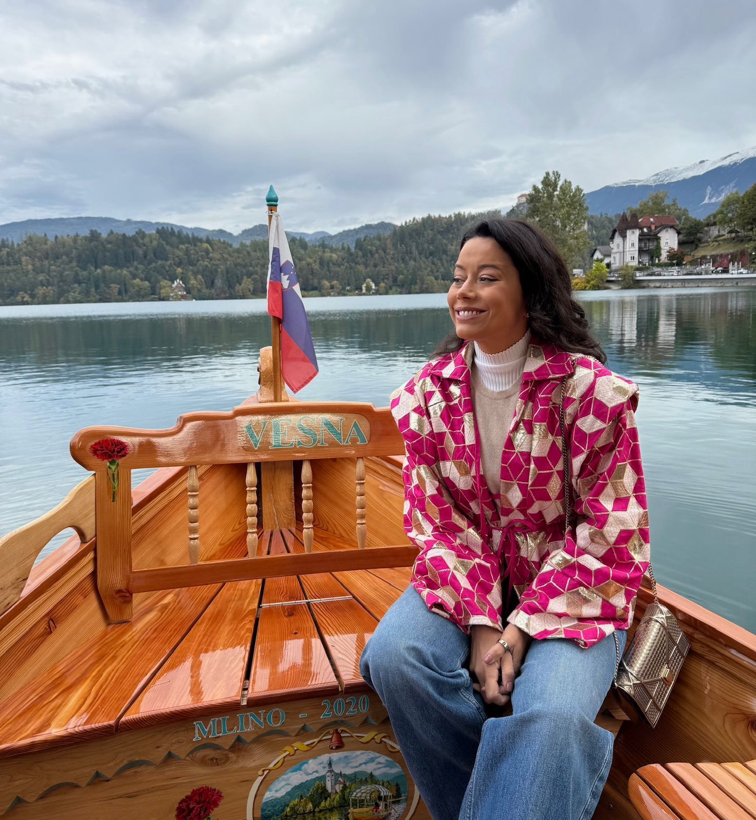 Daniela Filomeno no Lago Bled, na Eslovênia