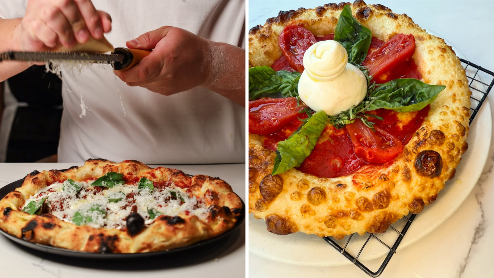 Pizzeria Sei (à esquerda} e Tony's Pizza Napoletana (à direita) • Instagram/ Pizzeria Sei/ Instagram/Tony's Pizza Napoletana