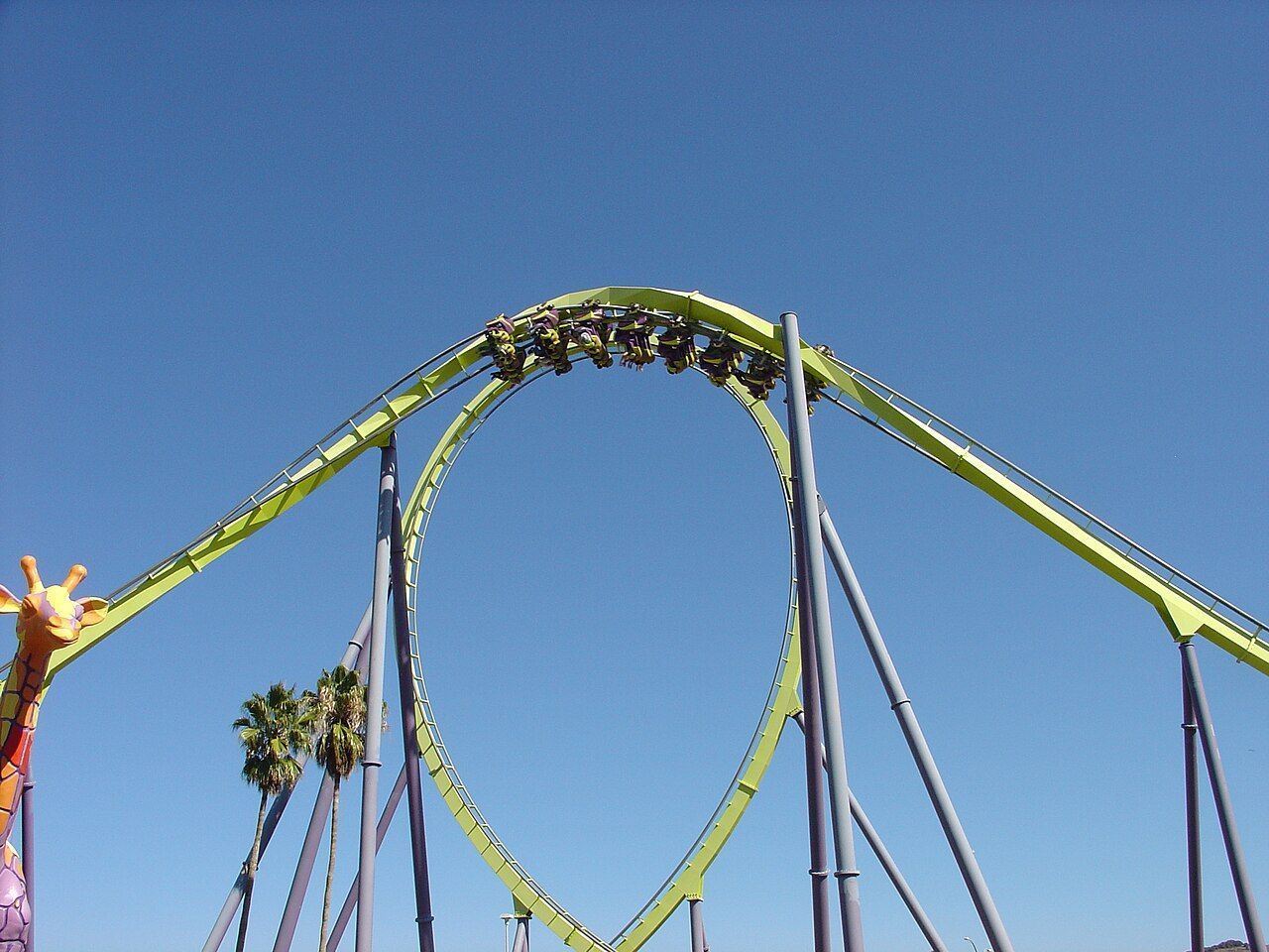 Montanha-russa Medusa no parque Six Flags Discovery Kingdom, nos arredores de São Francisco • Tinned Elk/Wikimedia Commons/ CC BY-SA 3.0