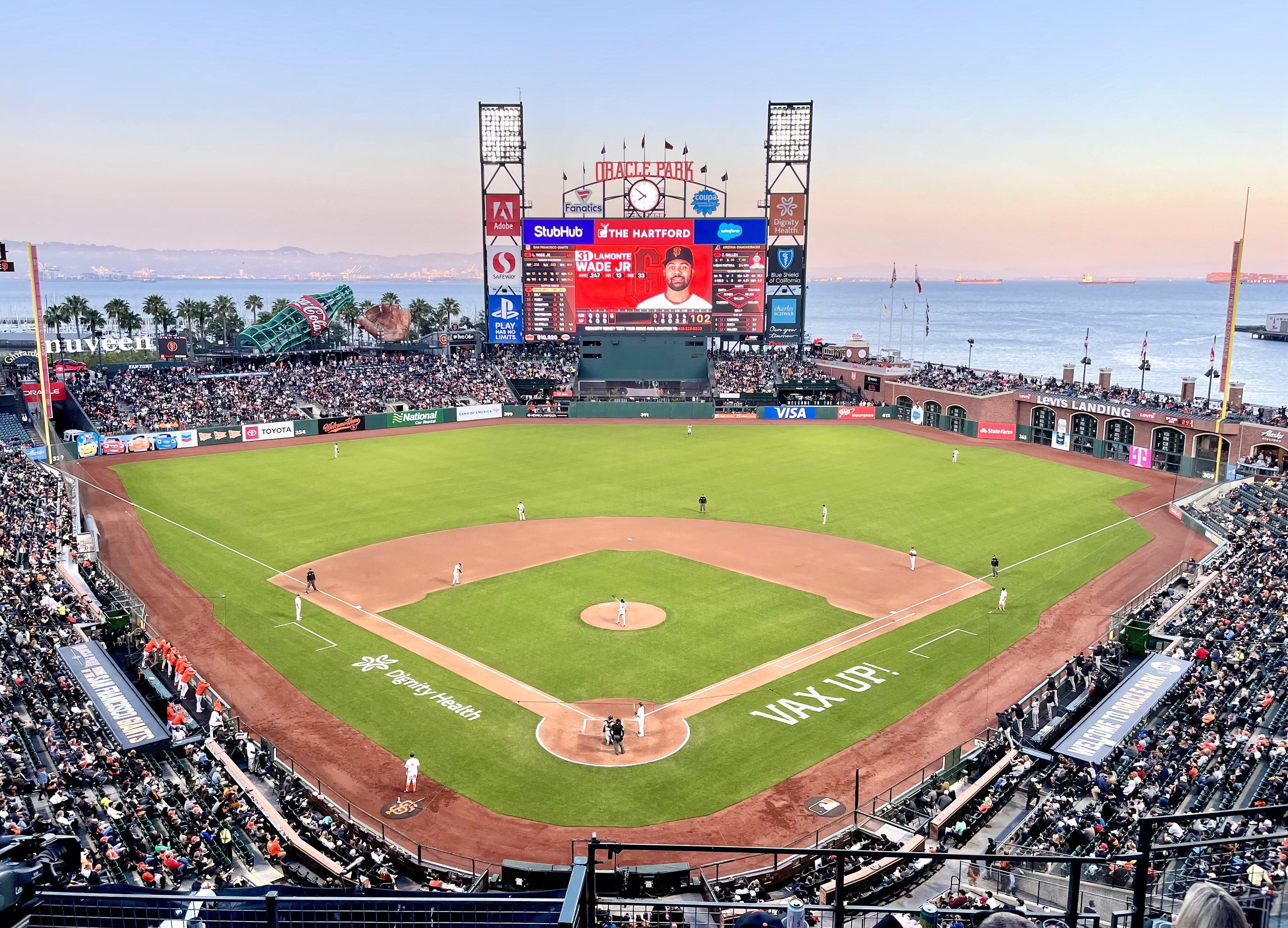 Oracle Park durante um jogo em agosto de 2021 • Chris6d/Wikimedia Commons/CC BY-SA 4.0
