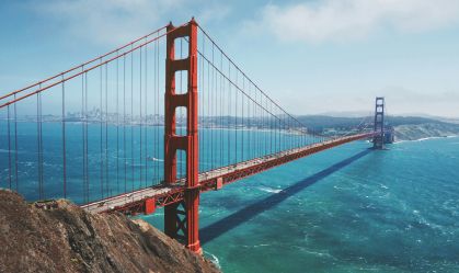 Imagem da Ponte de Golden Gate, em São Francisco