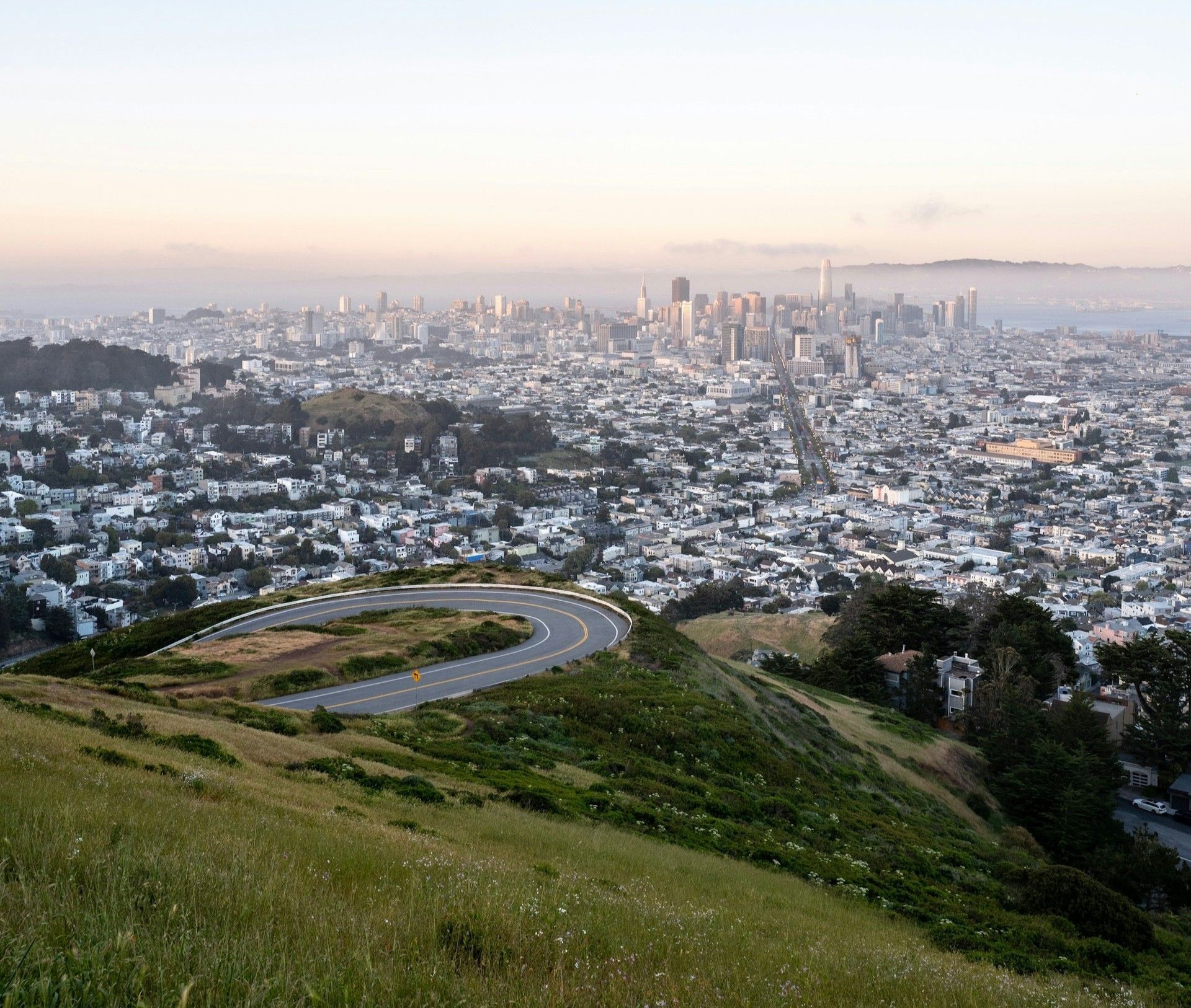 Twin Peaks são colinas que formam um mirante com vistas para toda São Francisco • Foto de Davey Heuser na Unsplash