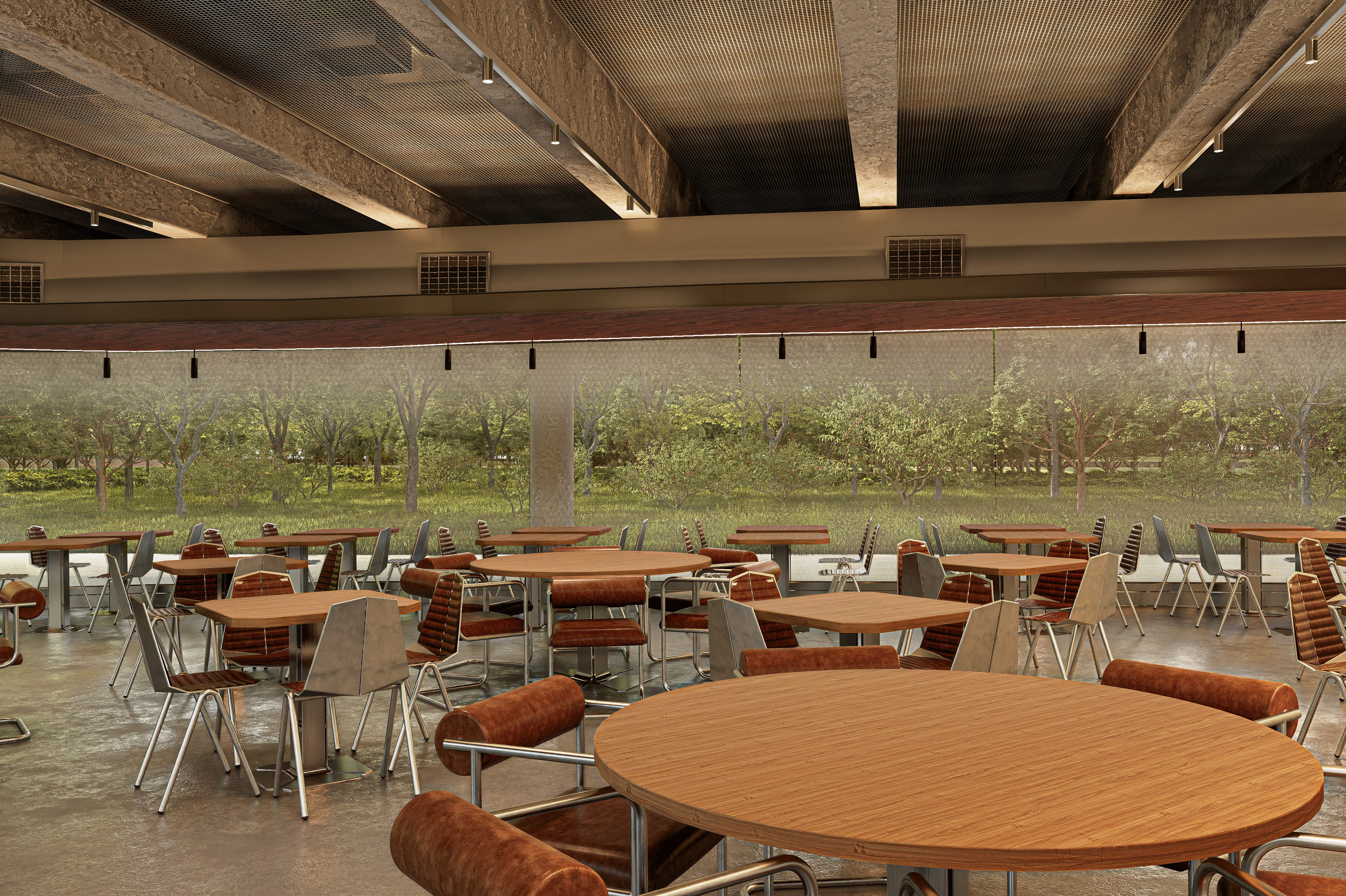 Projeto em 3D do restaurante Marquise