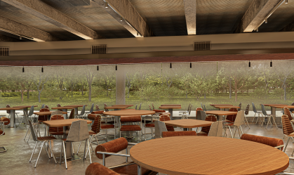 Projeto em 3D do restaurante Marquise