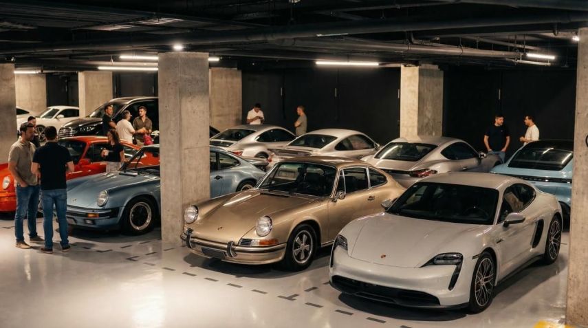 Garagem do TEMPO by Porsche, em São Paulo • Divulgação
