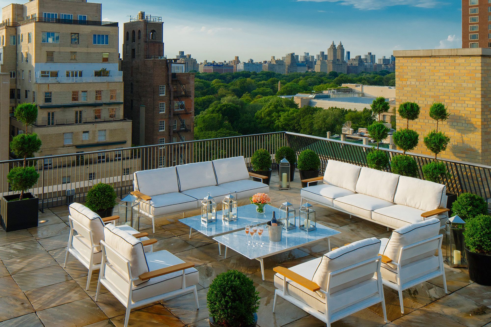 Terraço da cobertura The Mark Penthouse, no The Mark Hotel • Divulgação/The Mark