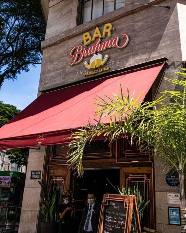 Fachada do Bar Brahma no Centro de São Paulo, entre a Ipiranga e a São João • Divulgação