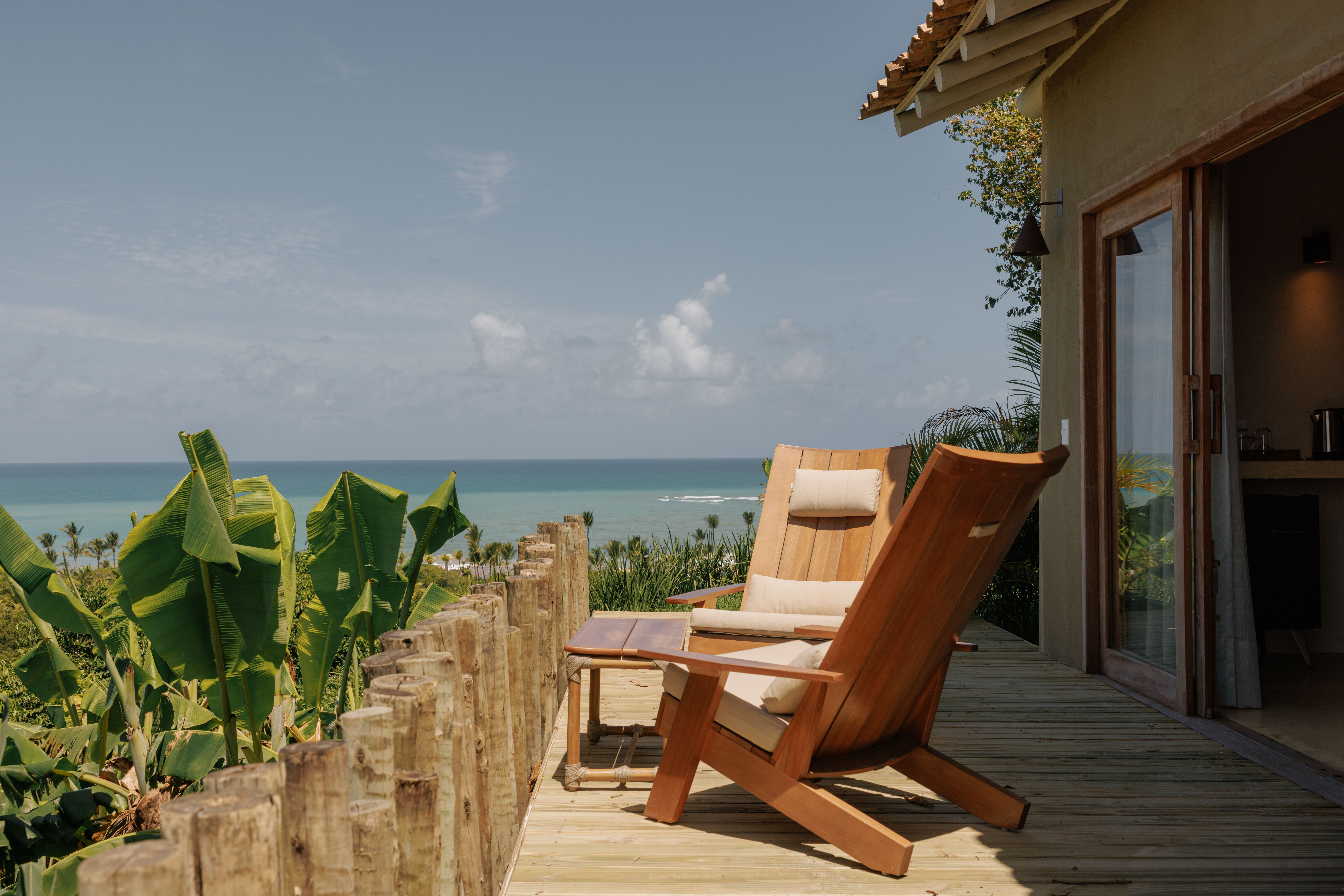 Varanda de um dos quartos da Vila Figo Trancoso