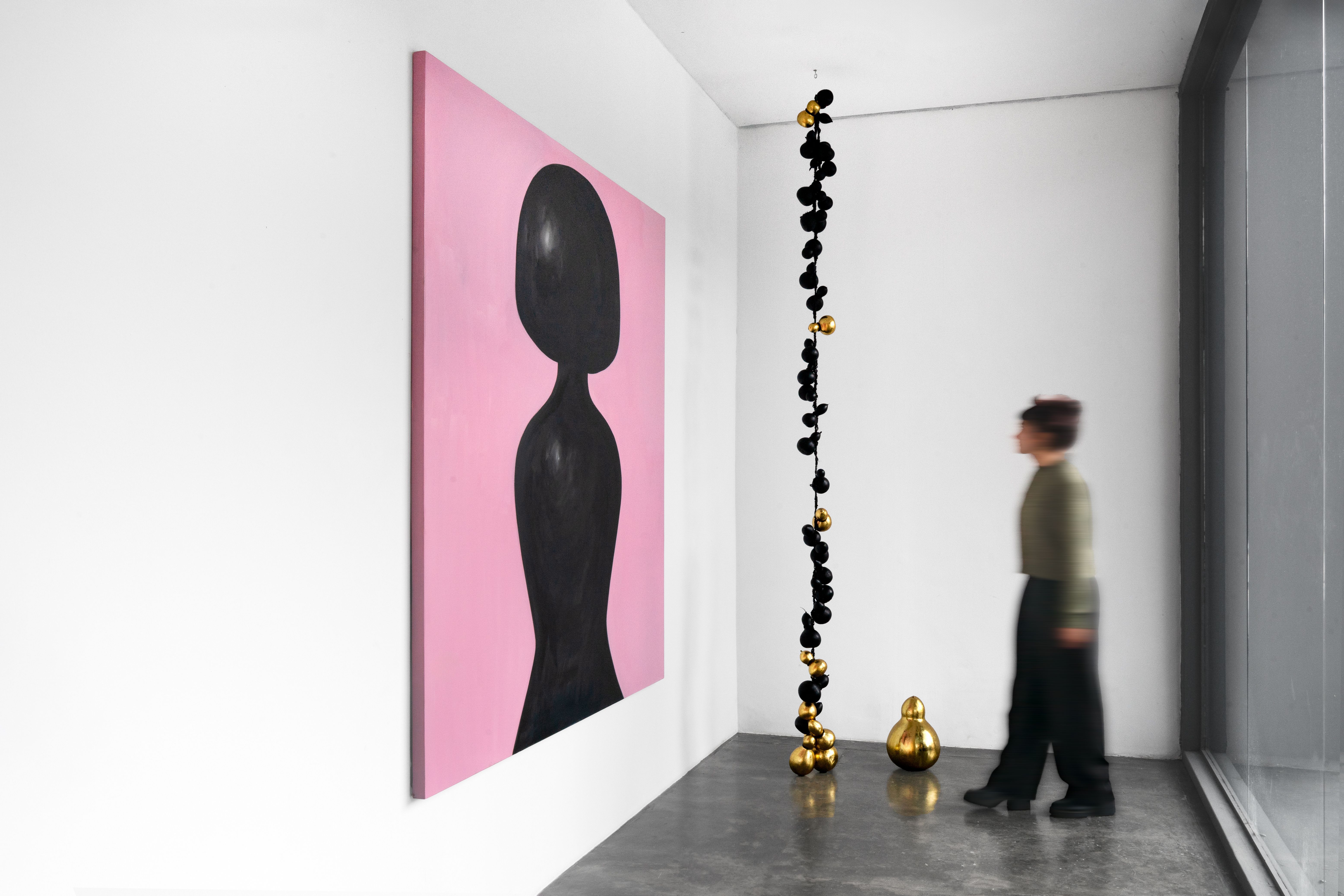Instalação de "Antes da forma, o encanto", na galeria Nara Roesler