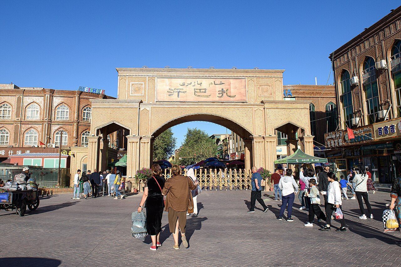 Portão da Cidade Antiga de Kashgar, em Xinjiang • Wikimedia Commons/CC BY-SA 4.0
