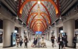 A estação em Melbourne tem teto abobadado