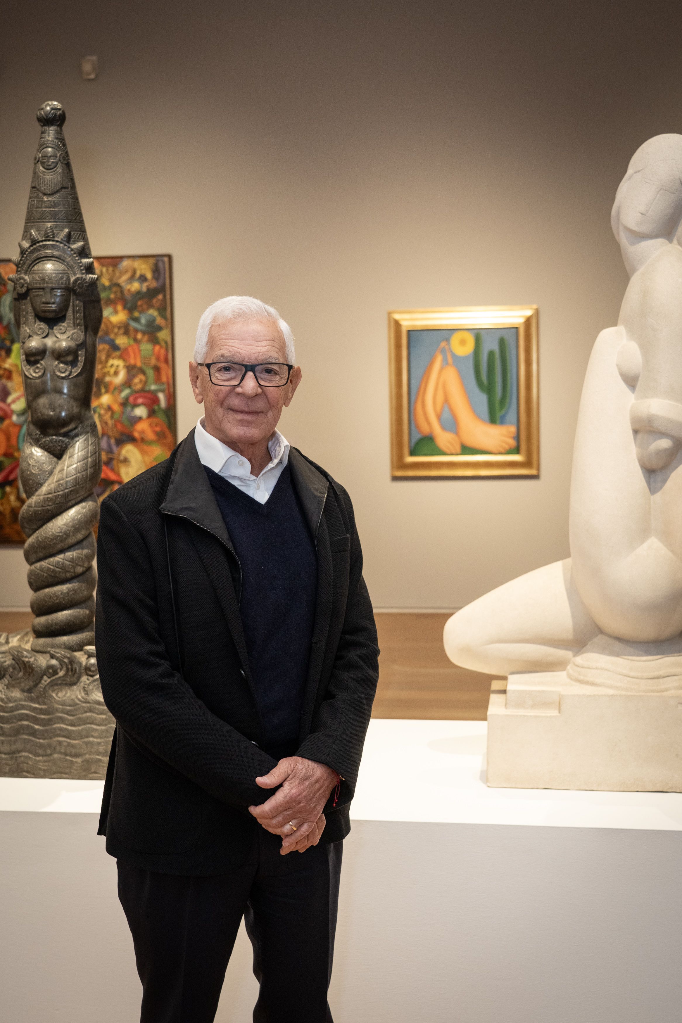 Eduardo Costantini, fundador do Malba, em meio ao acervo do museu em Buenos Aires • Alejandro Guyot